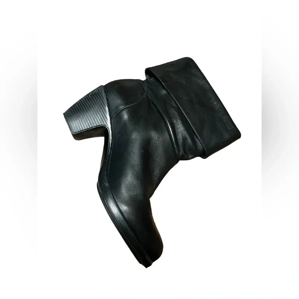 Dansko Shirley Platform Adjustable Cuff Boots Womens Size 37 Black